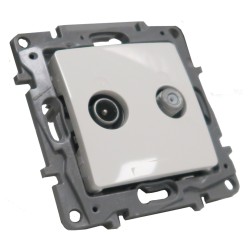 Prise TV Sat étoile blindée 2 sorties Niloé Blanc - LEGRAND 664756