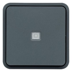 CUBYKO Poussoir lumineux saillies Gris - HAGER WNC021