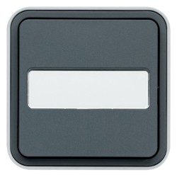 CUBYKO Poussoir porte-etiquette saillie Gris - HAGER WNC025