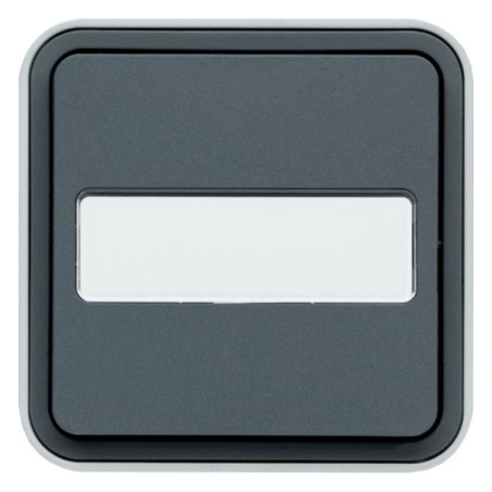 CUBYKO Poussoir porte-etiquette saillie étanche IP55 gris