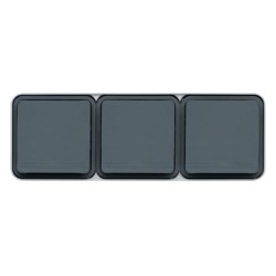 CUBYKO Triple Prise 16A horizontale Gris - HAGER WNC123