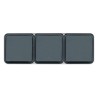 CUBYKO Triple Prise 2P+T 16A horizontale complet Gris étanche IP55