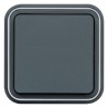 CUBYCO Interrupteur encastré 10A Gris étanche IP55