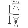 Ampoule LED flamme E14 Puissance 5,4W  blanc chaud 2700K Garantie 3 ans