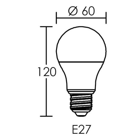 Ampoule LED Dimmable E27 Puissance 10,5W blanc chaud 2700K