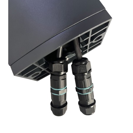 Borne lumineuse exterieur G9 avec 2 prises 16A Corps aluminium