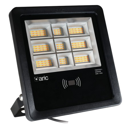Projecteur extérieur Sensor TWISTER noir 60W CCT