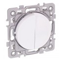 Interrupteur double Square blanc va et vient - EUROHM 60210