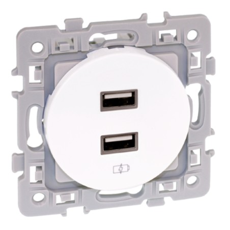 Chargeur double USB type-A 2000mA Square