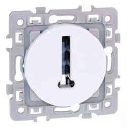 Prise téléphone Square blanc en T 8 contacts - EUROHM 60270
