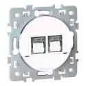 Prise RJ45 double Square blanc cat.6 STP - EUROHM 60273