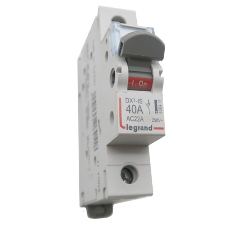 Interrupteur-sectionneur, DX³-IS, 1P, 250V, 40A, 1 module