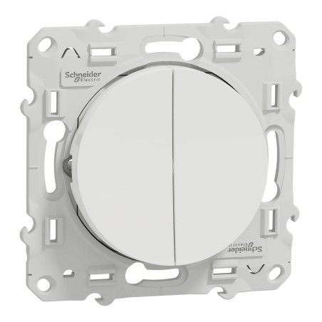 Odace poussoir 2 touches + fonction stop pour volets-roulants blanc