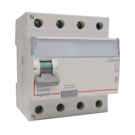 Interrupteur différentiel 4P 25A AC 30mA