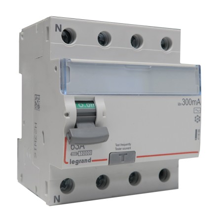 Interrupteur différentiel 4P 63A AC 300mA