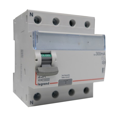 Interrupteur différentiel 4P 25A AC 300mA