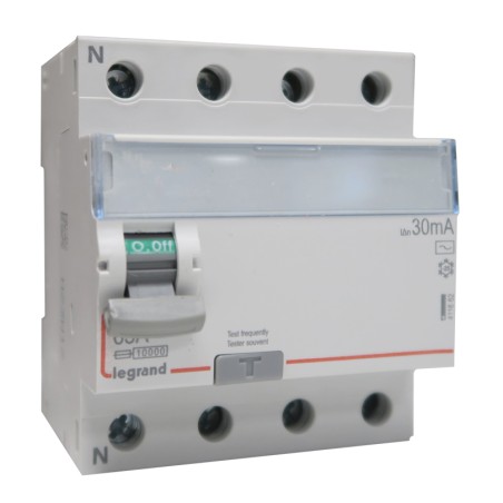 Interrupteur différentiel 4P 63A AC 30mA
