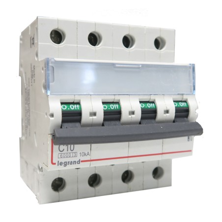 Disjoncteur 4P à vis C10 10A pour peigne