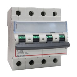 Disjoncteur 4P à vis C20 20A pour peigne - LEGRAND 407899