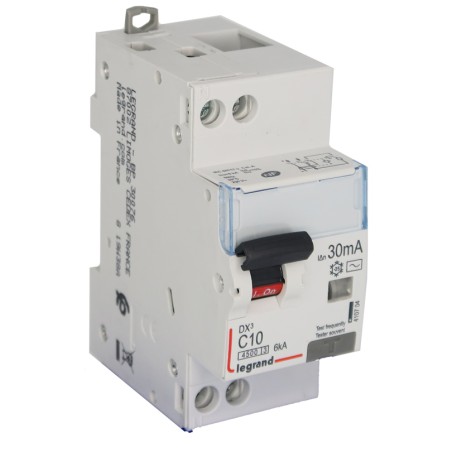 Disjoncteur différentiel U+N C10 4,5/6K AC 30mA