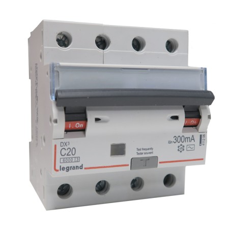 Disjoncteur différentiel 4P C20 6/10k AC 300mA