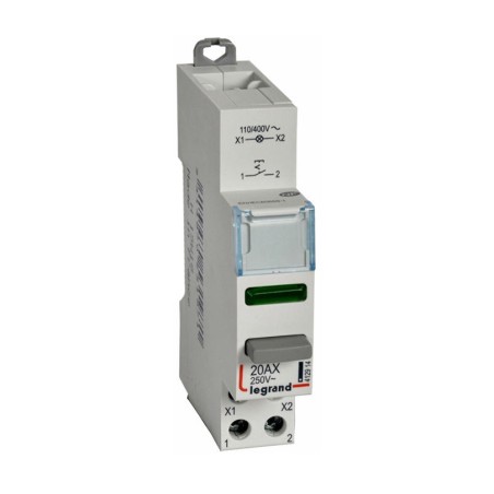 Interrupteur poussoir double fonction contact 1M + LED