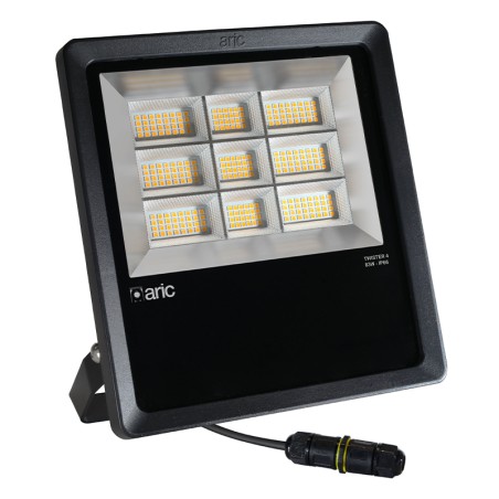 Projecteur extérieur TWISTER 4 Puissance 83W 3000K Corps aluminium Noir