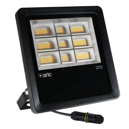 Projecteur extérieur TWISTER 4 60W 3000K Corps aluminium Noir