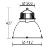 Suspension décorative SORA translucide pour lampe E27