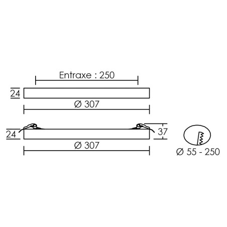 Luminaire Universal 24W CCT