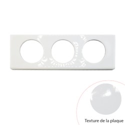 Plaque Céliane Porcelaine 3 postes - LEGRAND CP2303