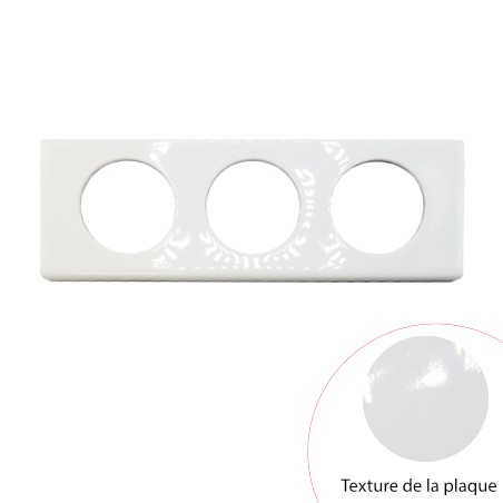Plaque Céliane Porcelaine de Limoges 3 postes finition MATIÈRE