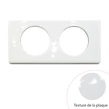 Plaque Céliane Porcelaine de Limoges 2 postes finition MATIÈRE