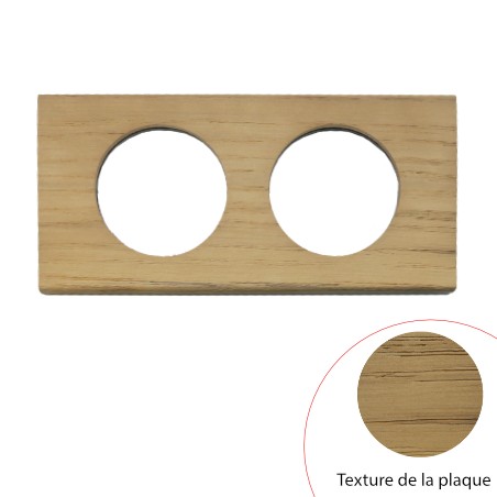 Plaque Céliane Chêne 2 postes finition MATIÈRE collection 2024