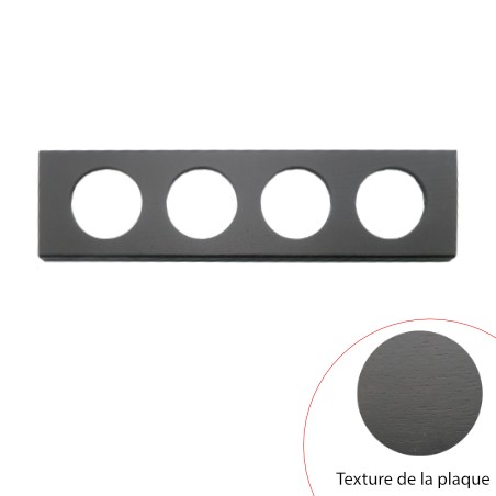 Plaque Céliane Frêne Wengué 4 postes