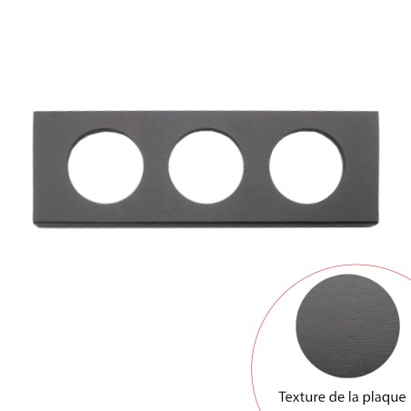 Plaque Céliane Frêne Wengué 3 postes