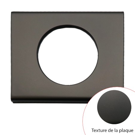 Plaque Céliane Nickel Sombre Satiné 1 poste finition MATIÈRE