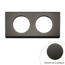 Plaque Céliane Nickel Sombre 2 postes - LEGRAND CP2202
