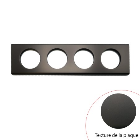 Plaque Céliane Nickel Sombre Satiné 4 postes finition MATIÈRE