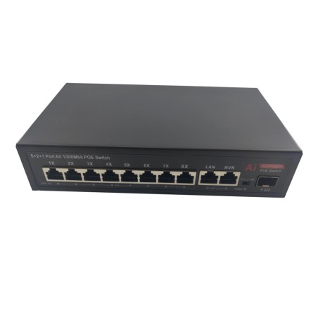 Switch Ethernet POE 8+2 ports 1 Gigabit/s