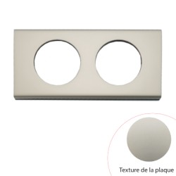 Plaque Céliane Nickel Satiné 2 postes - LEGRAND CP2102