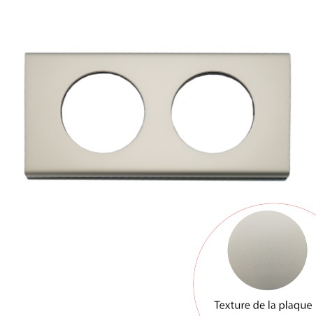 Plaque Céliane Nickel Satiné 2 postes