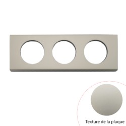 Plaque Céliane Nickel Satiné 3 postes - LEGRAND CP2103
