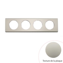 Plaque Céliane Nickel Satiné 4 postes - LEGRAND CP2104