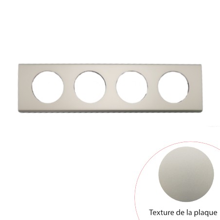 Plaque Céliane Nickel Satiné 4 postes