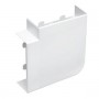 PLANET WATTOHM 48009 (F) Angle Plat Pour Goulotte, Logix45 , Blanc, 130x50mm
