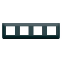 Essensya Plaque finition Anthracite 4 postes HAGER WE524