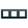 Essensya Plaque finition Anthracite 3 postes