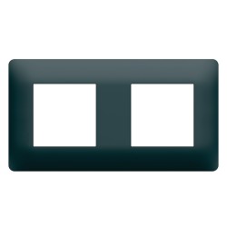 Essensya Plaque finition Anthracite 2 postes HAGER WE522