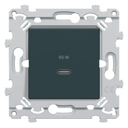 Essensya Chargeur USB-C 65W Anthracite HAGER WE115A